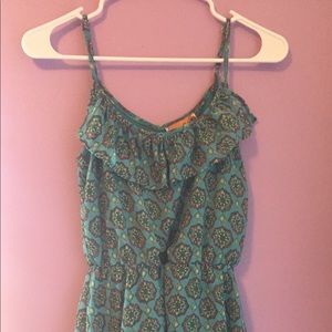 green and teal kids dress